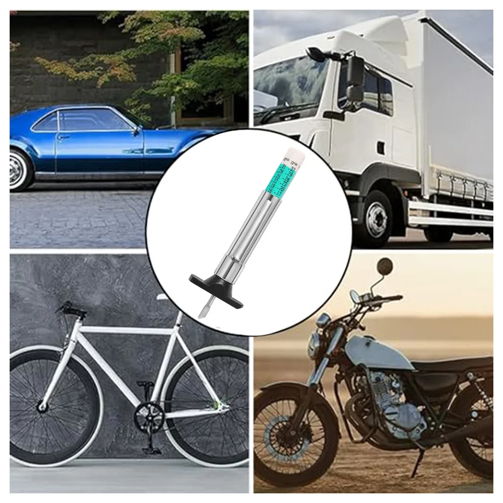 Color Coded for tread Gauge Car Tire Depth Gauge Color-Coded Indication High-Precision Measurement For Motorcycles
