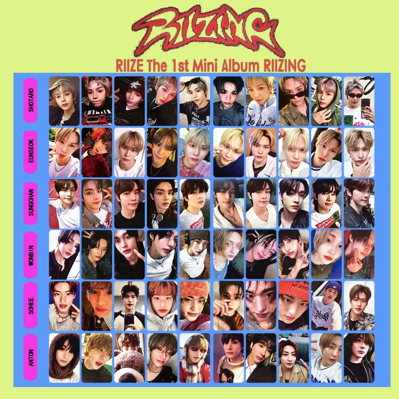 5/6pcs Kpop RIIZE The 1st Mini Album Riizing Photocards SHOTARO EUNSEOK SUNGCHAN Peripheral Special Card WONBIN Fans Gifts