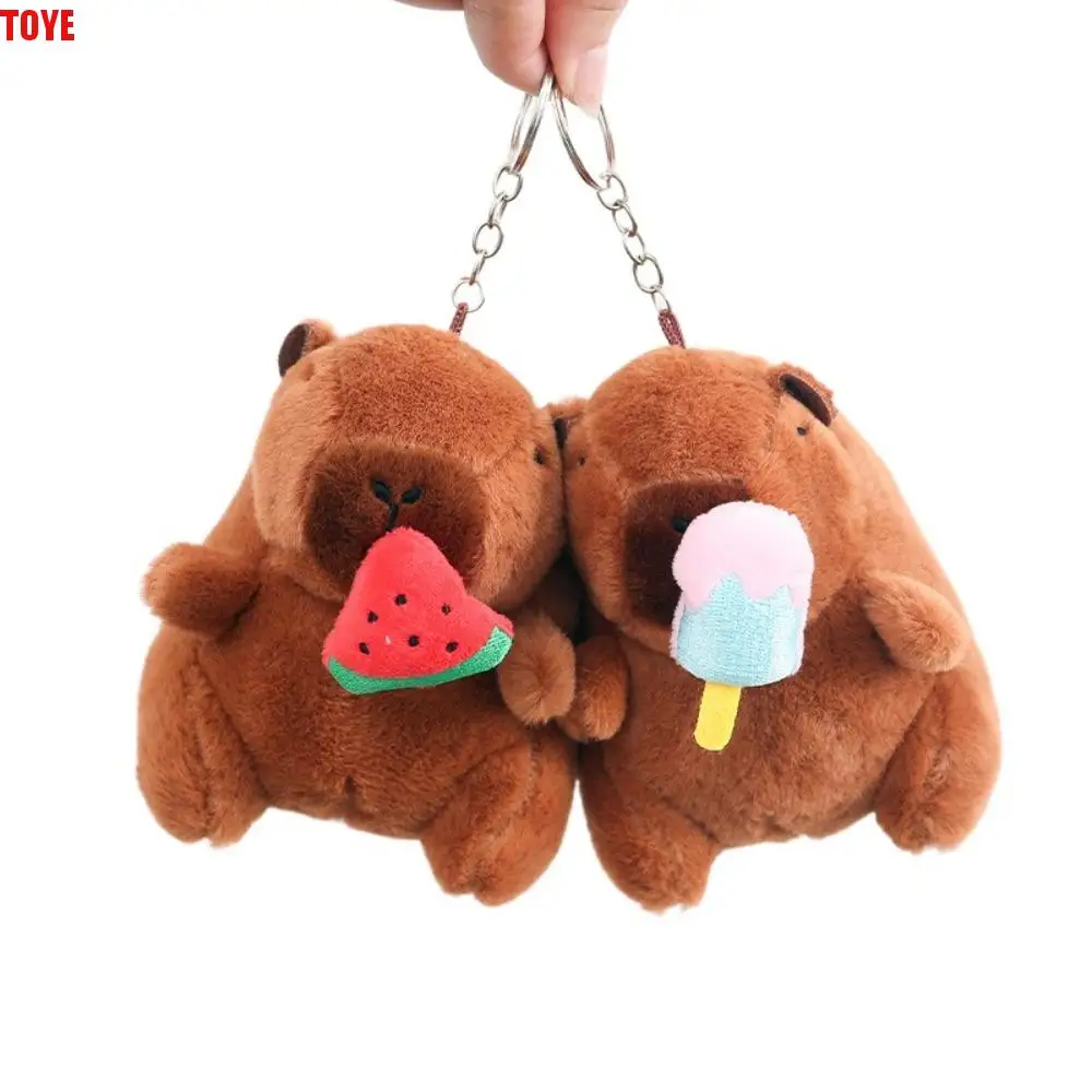 

Pullable Capybara Plush Pendant Strawberry Ice Cream Capybara Plush Keyring Watermelon Radish Capybara Plushie Doll Girls Toy