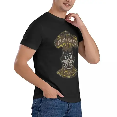 100% bomull Atom Cats T-shirt unisex mode överdimensionerad T-shirt herr rund hals sommarskjortor toppar S-6XL 8 best sales atomkatt - №1
