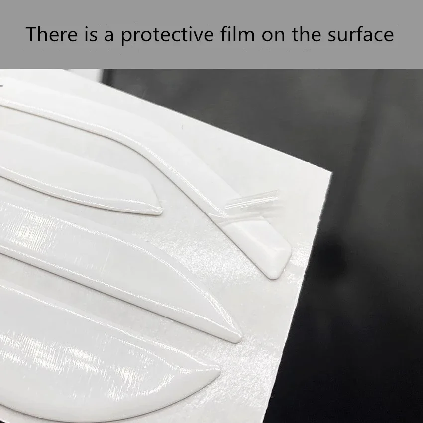 2 Sets White Arc Mouse Skates PTFE Mice Glides Feet For ThundeRobot ML701/ML703 PRO Anti Slip Sticker Non-Slip Anti Sweat Tape