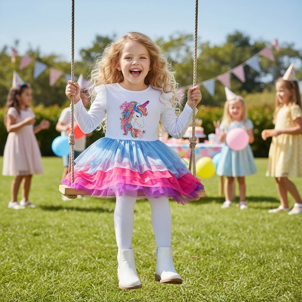 DXTON ชุดเดรสเค้กสำหรับเด็กผู้ - Baby Clothing Layers บทวิจารณ์และราคา