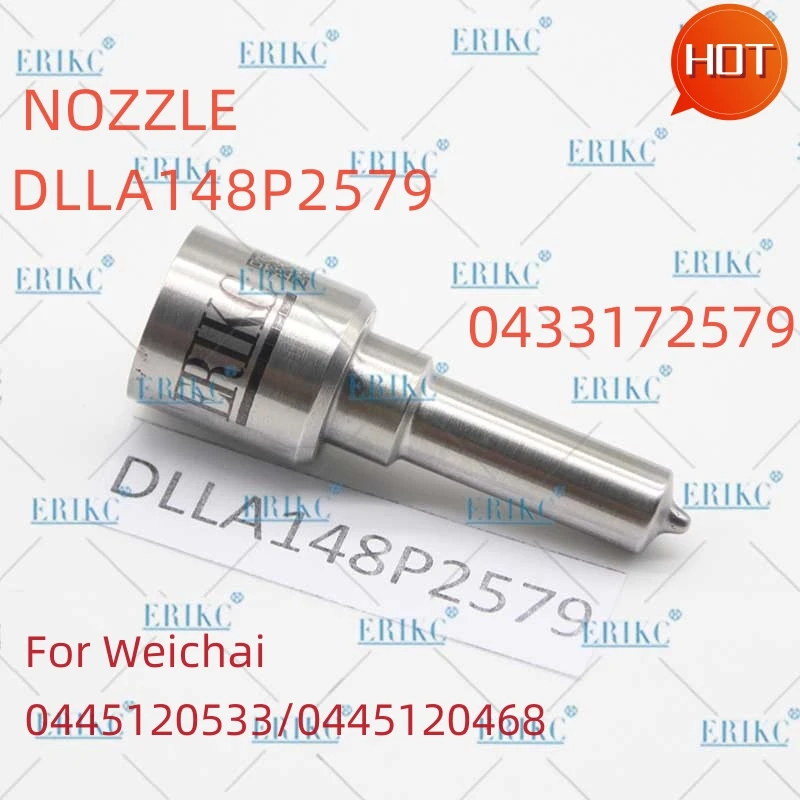 DLLA148P2579 Common Rail Nozzle DLLA 148 P 2579 Diesel Fuel Injection Sprayer 0433172579 For Weichai 0445120533 0445120468