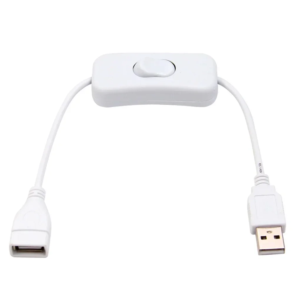 28/100cm USB Lamp Fan Power Supply Line Durable Adapter USB Headset LED USB Cable with Switch ON/OFF Cable Extension Toggle