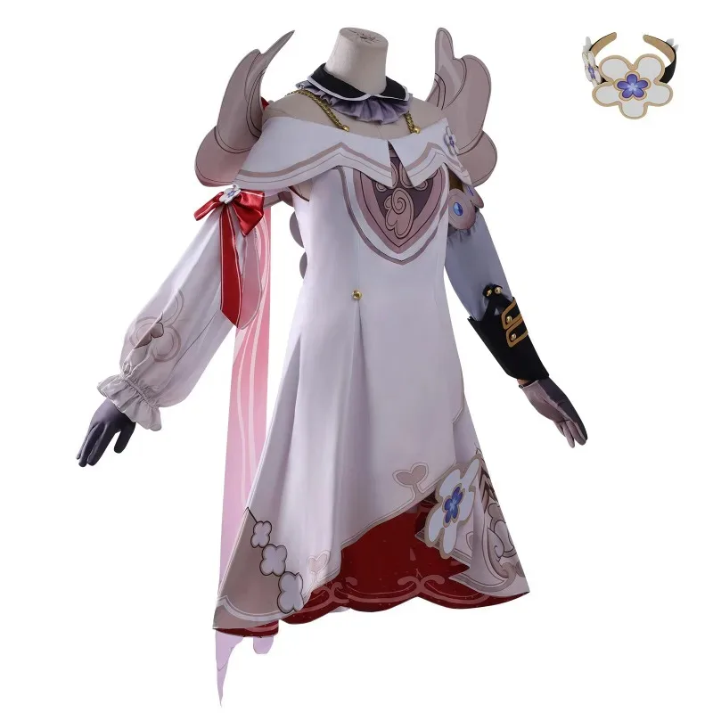 Honkai Star Rail Tribbie-Conjunto de disfraz de Cosplay para mujer, bonito vestido de Lolita, peluca y tocado incluidos, cosplay para fiesta de Halloween Uni
