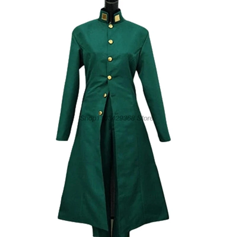 Anime JoJo's Bizarre Adventure Cosplay disfraces de peluca roja Noliyak Kaqyin conjunto completo de disfraces de combate uniforme verde