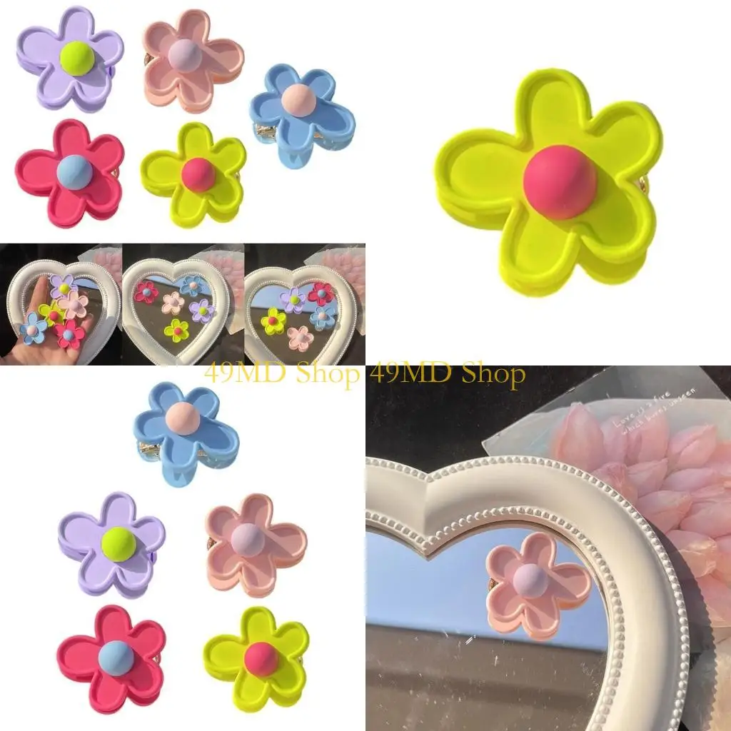 49md Candy Color Flower Buckbill Central cabello Spring Summer Swear for Woman Girls tomando fotos compras Viajes