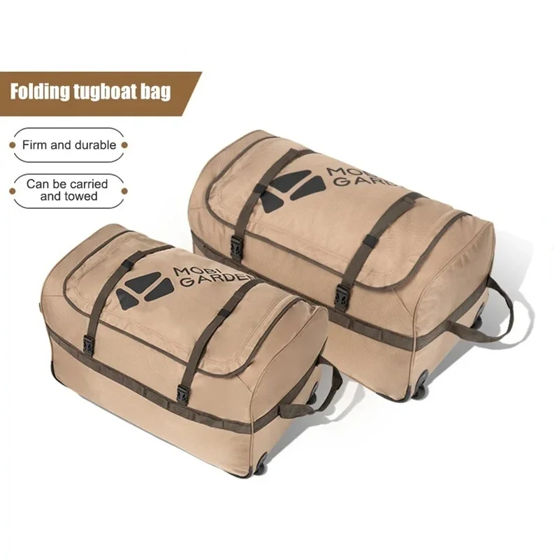 

80L/110L Foldable Tugboat Bag Large Space Camping Equipment Storage Bag Polyester Tear Resistance for Outdoor Hiking Fishing