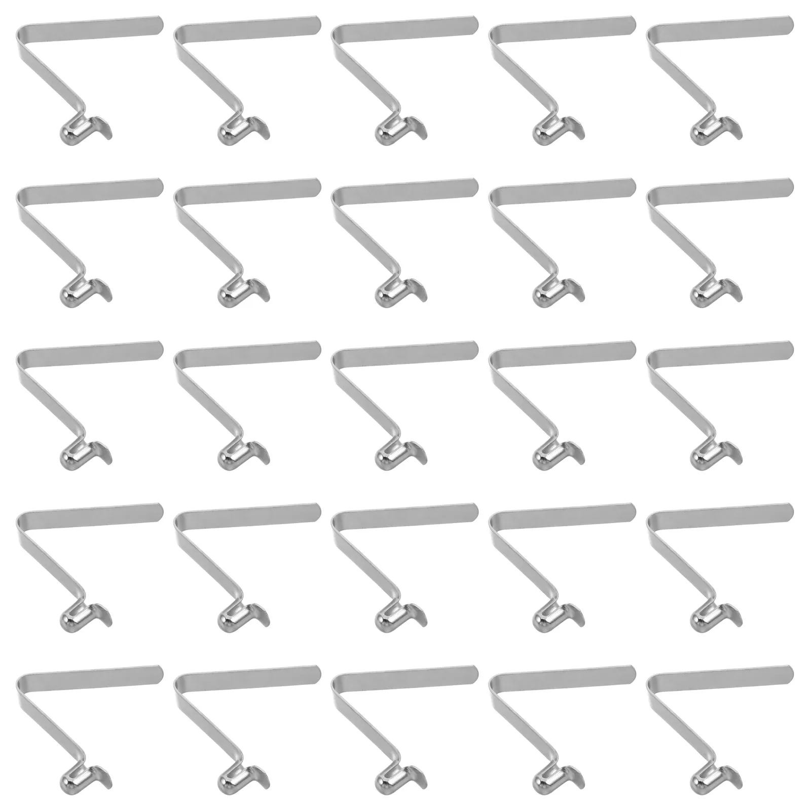 60Pcs V Shape Spring Loaded Tube Clips Metal Buckle DIY Tent Pole Snap Clip for Boat Kayak Paddle Tent Outdoor Accessories