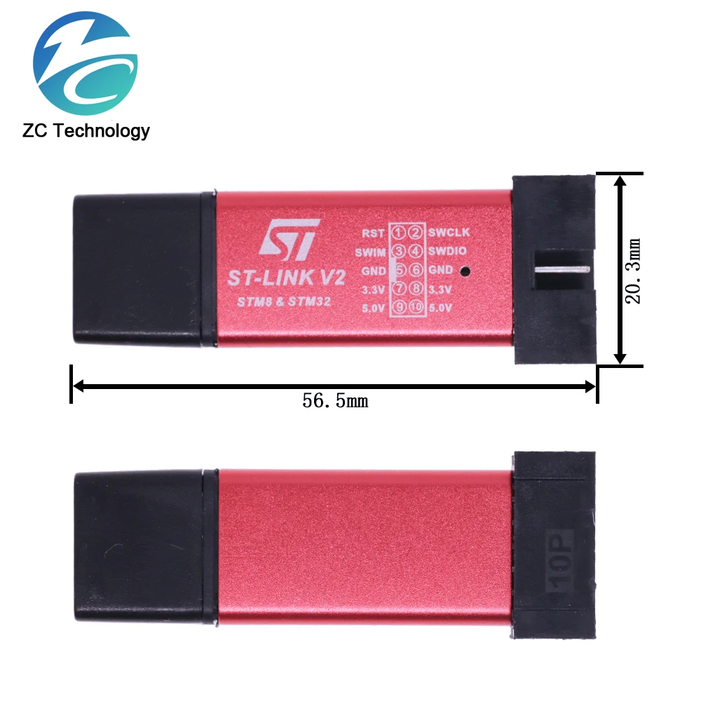 ST-Link V2 stlink mini STM8 STM32 ST LINK symulator pobierania programowania z pokrywą