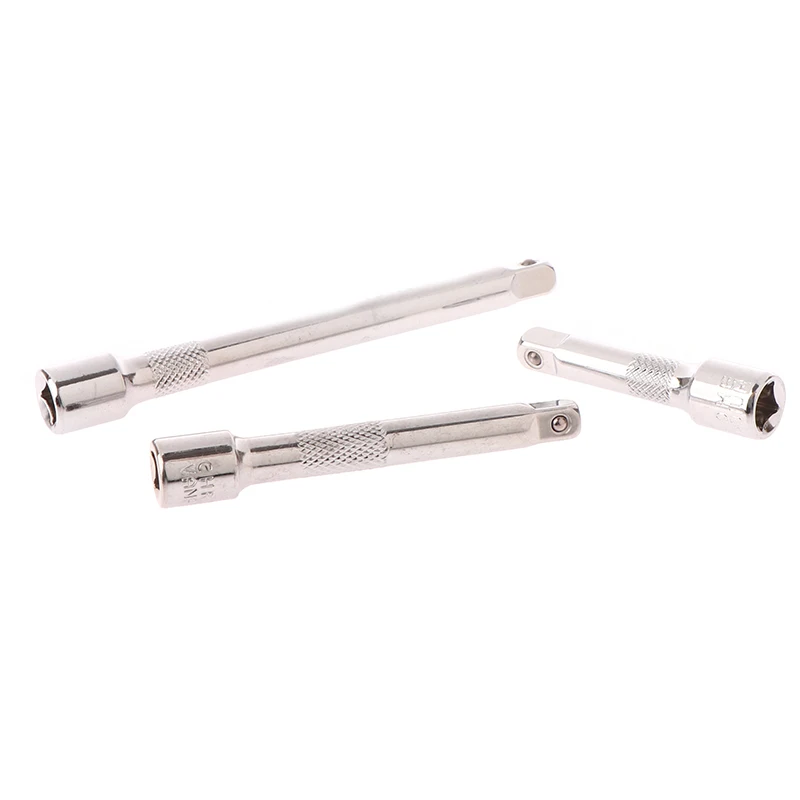 Chromed Steel Extension Bar Ratchet Socket Wrench Adapter 50/75/100MM Extension Sleeve Wrench Power Drill Adapter