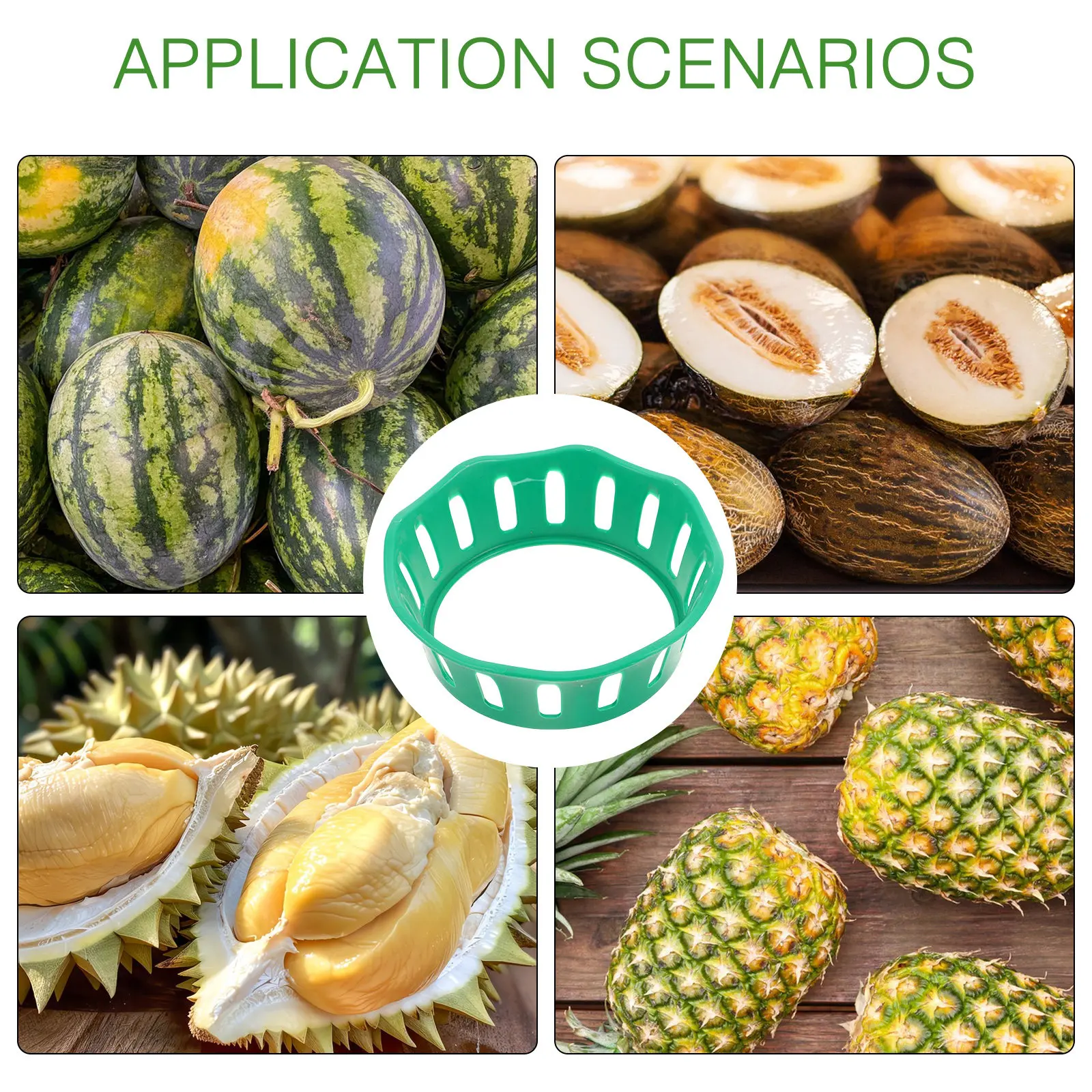 Watermelon Fruits Ring Plastic Fruit Cradle Base Stable Display Circle Stand for Watermelons Durian Melon Supermarket