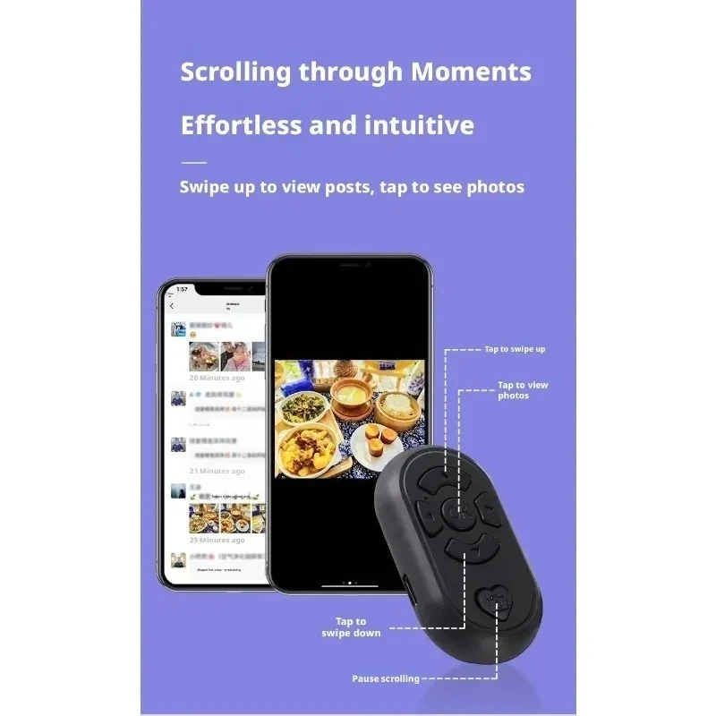 Remote Control Page Turner for Kindle Paperwhite EReader Finger Clicker Remote Control Phone Screen Auto Clicker for Gaming Live