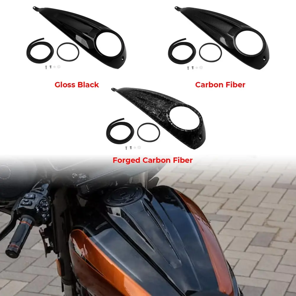 Motorcycle Fuel Console Cover Fuel Tank Cap Stretched Dash Panel For Harley Davidson Touring Street Glide CVO Road Glide 23-26