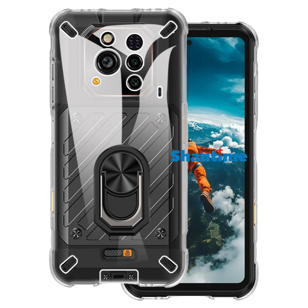 Luxury Shockproof Ring Holder For Ulefone RugOne Xever 7 Case Soft Silicone TPU Protective Holder Cover