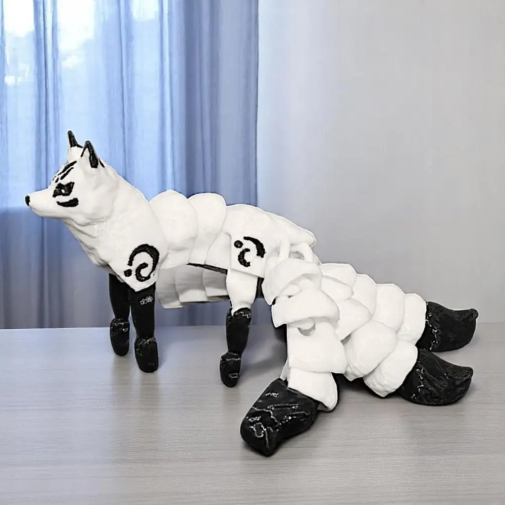 

Joints Movable 3D Printed Animal Ornament Five Tailed 3D Printed 3D Printed Animal Model Cute Animal Shape