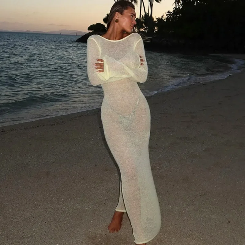 princess polly baby blue dress Kuluzego Beach Formal Swim Dresses for Women Long Qatar main image 0