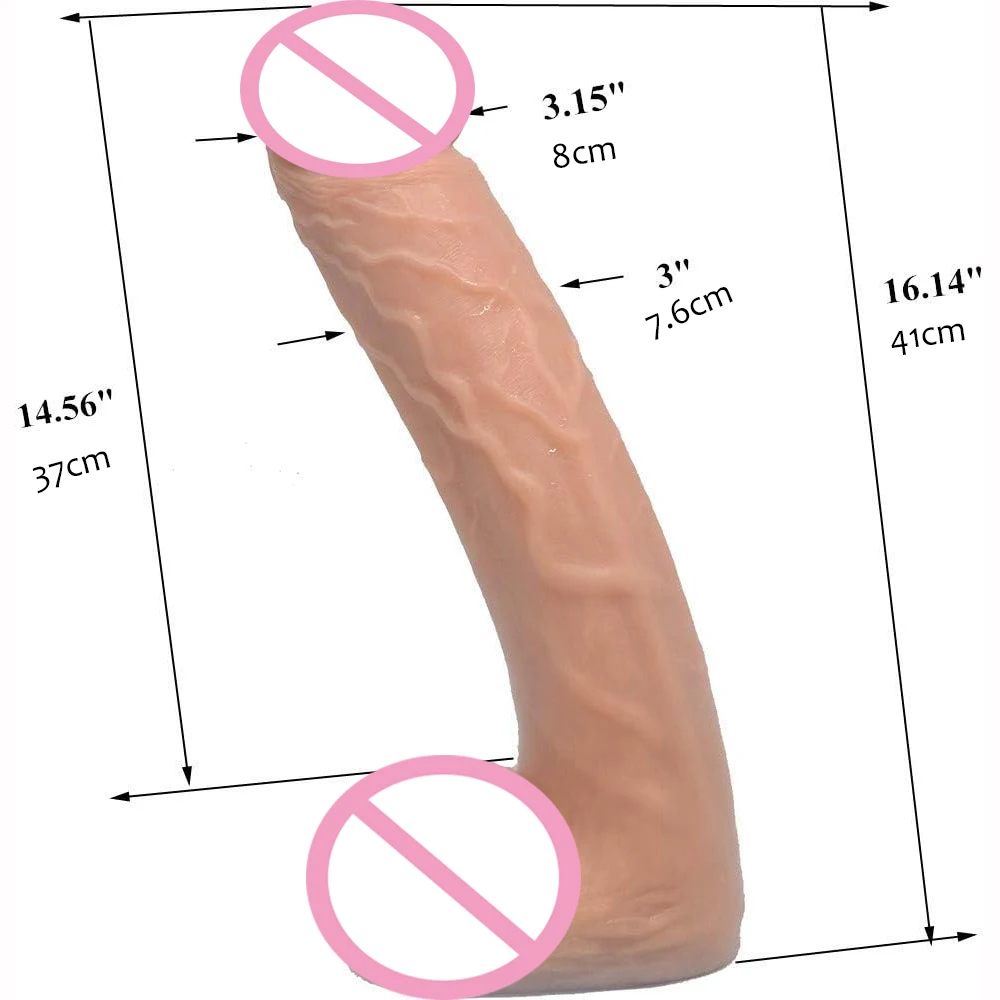 FAAK 16.5in huge long dildo realistic penis massive cock sex toys for women anal massage masturbator clitoral stimulate sex shop