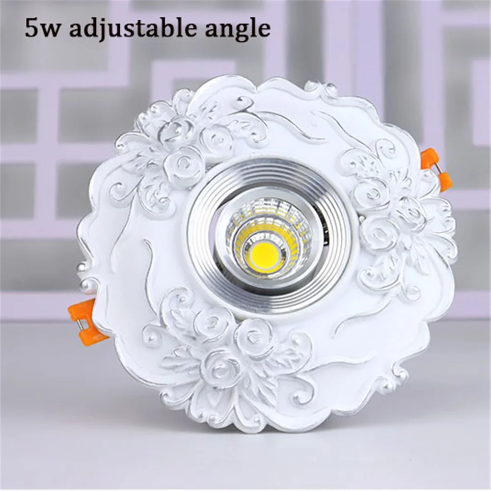 European Large Led Downlight Opening Hole 6-12Cm Living Room Aisle Embedded Adjustable Angle Cat Eye Recessed Spot Lamp 220V 7W