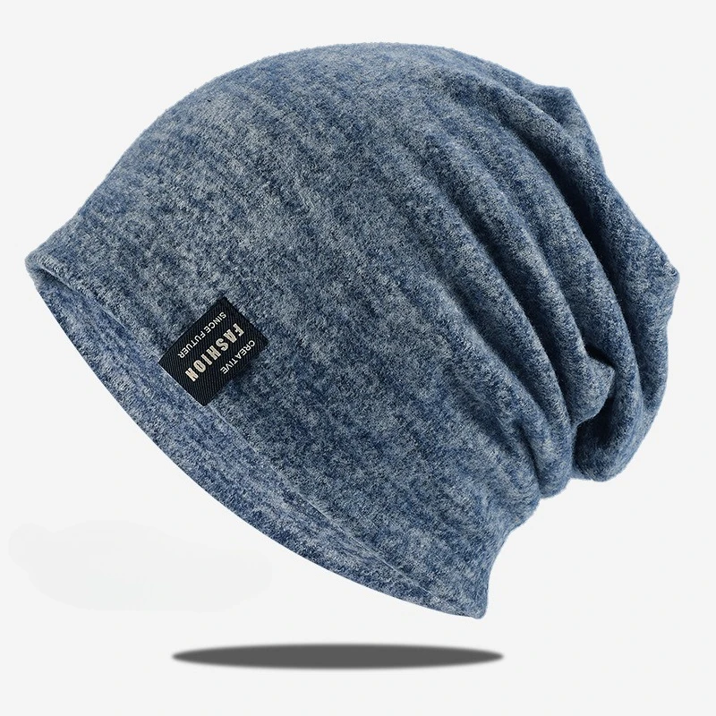 Unisex Solid Color Slouch Beanie Soft Warm Knit Hat Stretch Casual Winter Headwear for Men Women