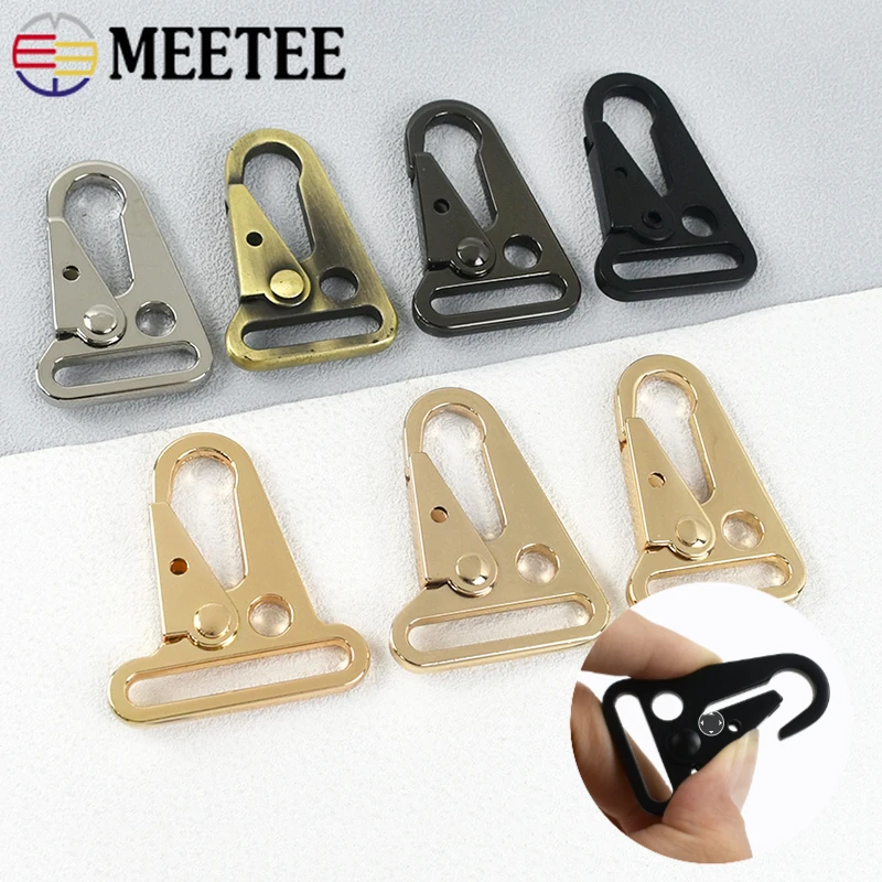 5/10Pcs 25/32/38mm Metal Buckles Bag Strap Snap Trigger Hooks Keychain Dog Collar Clips Clasp Carabiner Hardware Accessories