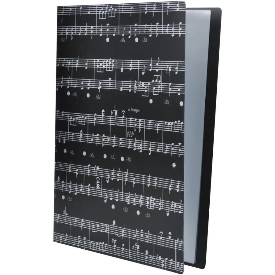 

Music Sheet File Paper Storage Folder Documents Holder Blank Sheet Files Plastic A4 Size 40 Pots Music Sheet Black