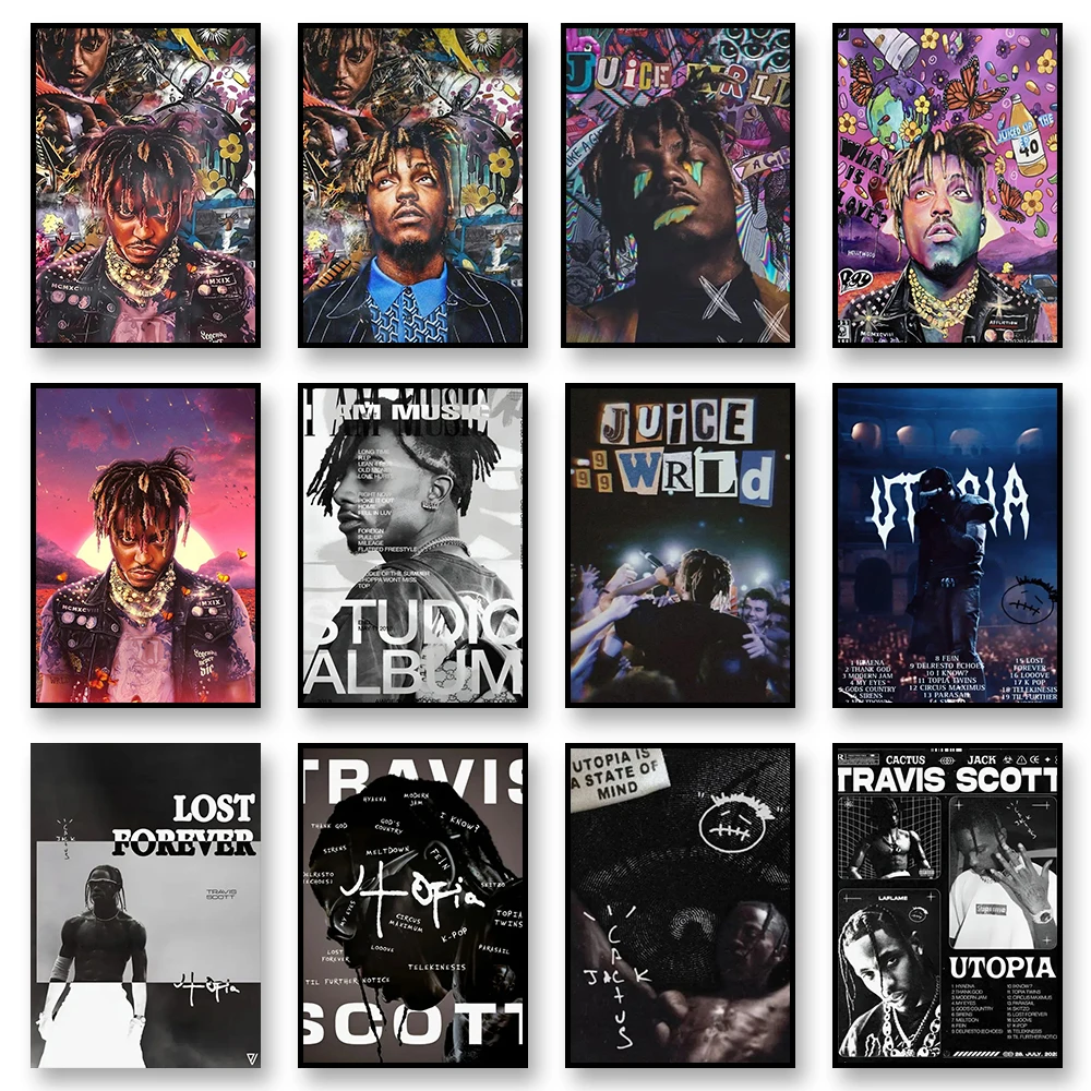 Rapper Leinwand Wand Kunstdruck Poster Hip Hop Stil dekorative Malerei Home Decor Hip Hop Liebhaber Geschenk ungerahmt