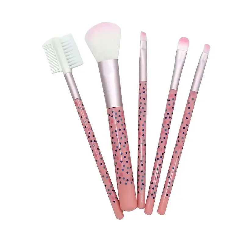 

Makeup Brush Set 5pcs Premium Makeup Brushes, Crystal Sequins Professional Makeup Kit Eyeshadow Brush