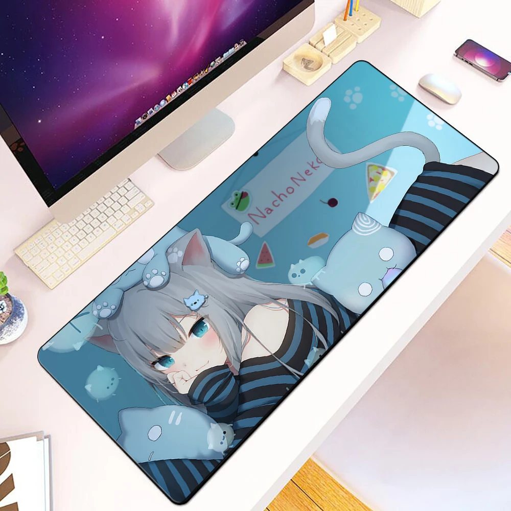 Beautiful Girl Nekoha Shizuku Mousepad HD Printing Computer Gamer Locking Edge Nonslip Mouse Pad XXL90x40CM Keyboard PC Desk Pad