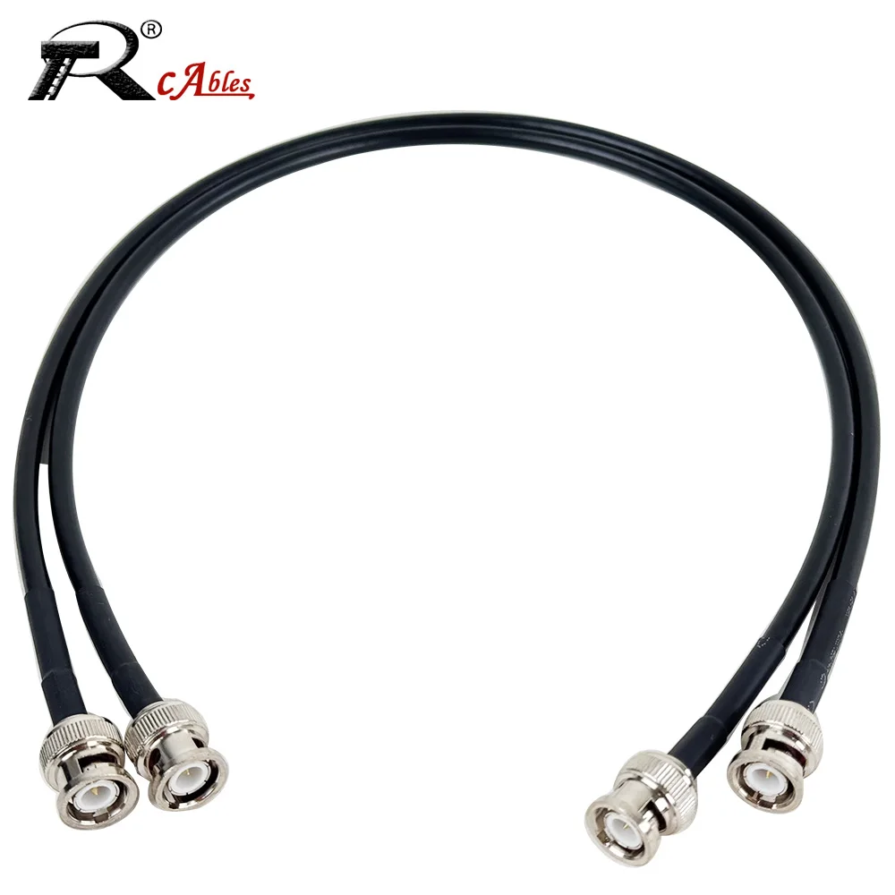 Cable RG58 BNC macho a BNC macho impermeable BNC hembra mamparo engarzado conector Coaxial Cable de extensión de antena de puente Pigtail