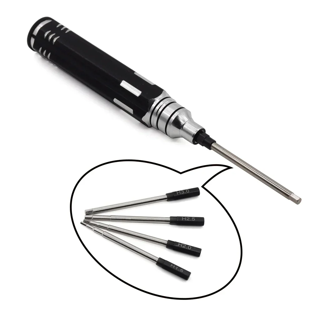 Portable 4 in 1 Anti-skidding Hexagon Screwdriver Quick Change Loosening Allen Key Hex High Speed Steel Screws Wrench Tool