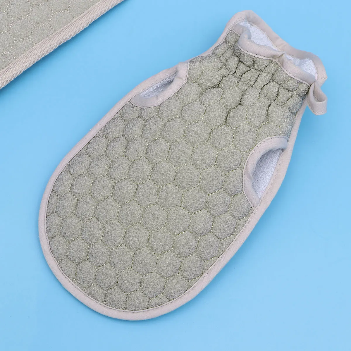 

2 Pcs Bath Scrub Glove Set Towel Scrubber Long Shower Strip Back Rubbing Thicken