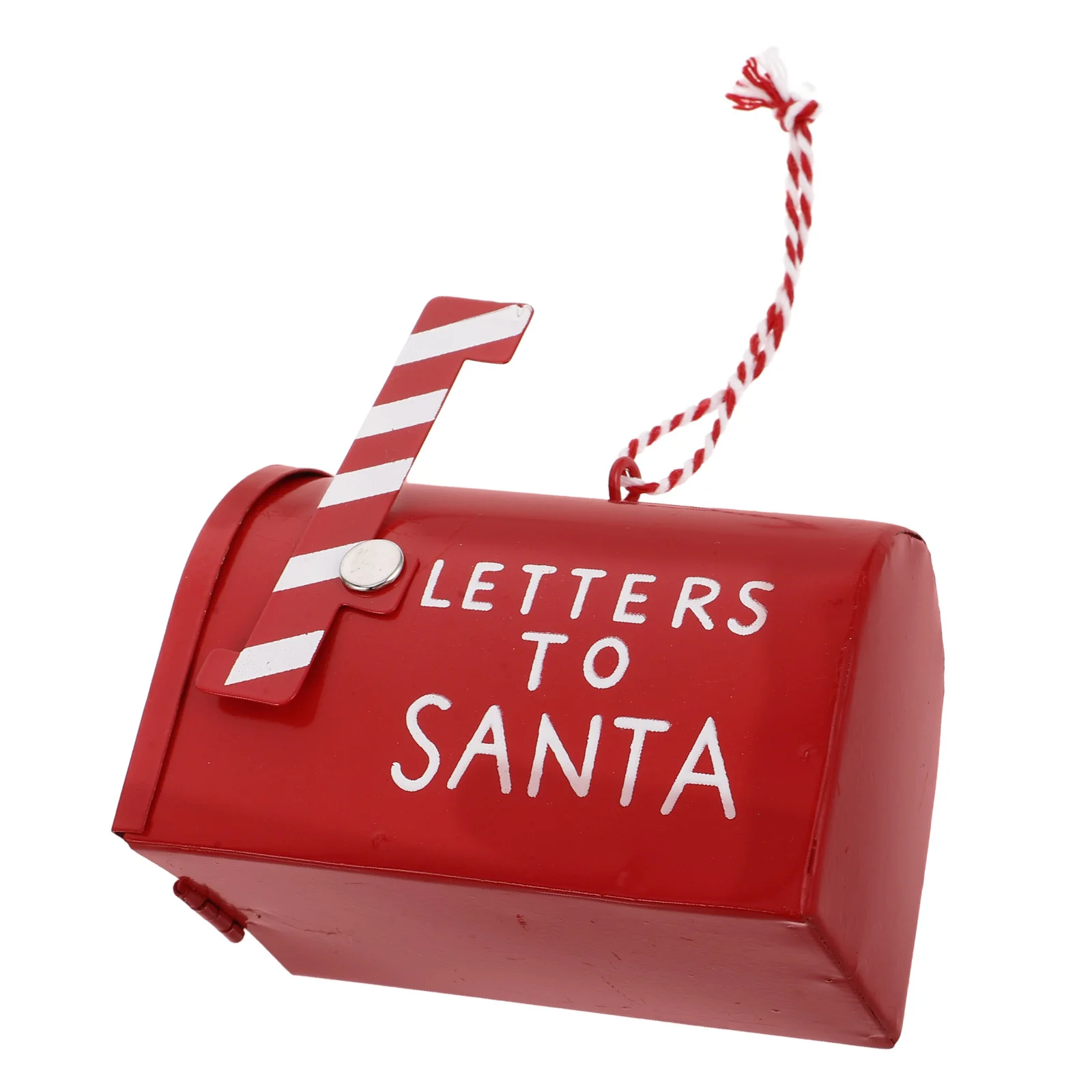 

Mini Christmas Post Box Iron Ornament Xmas Tree Hanging Decoration Santa Mailbox Holder Festive Holiday Letters to Santa Funny