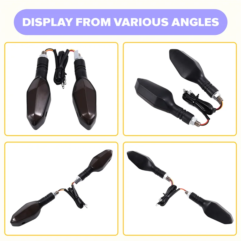 LED Ambient Turning Light 1 Pair Motorcycle Mini Flashing Light Projection Lamp LED Turn Signal Lights