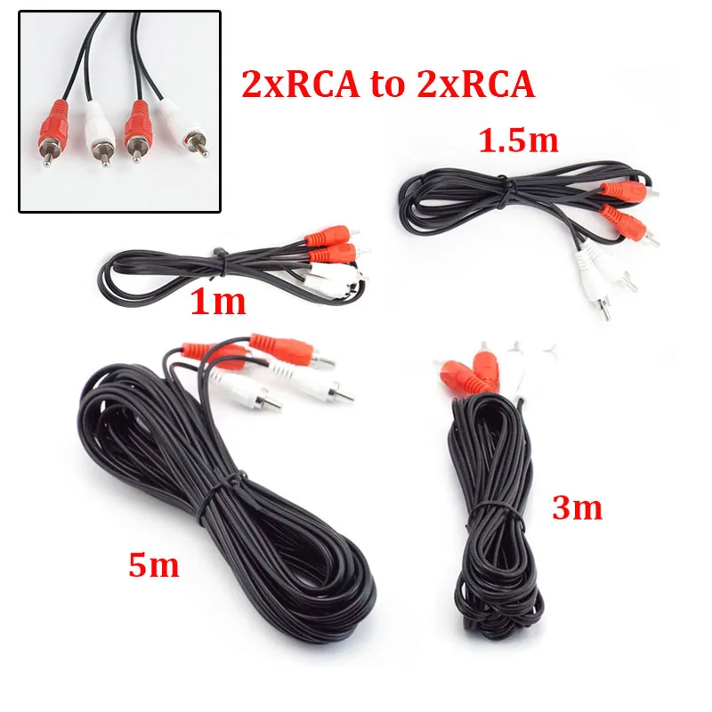 

Dual RCA to Dual RCA Audio Cable - 2 Male to 2 Male Stereo Interconnect for DVD TV CD Sound Amplifier