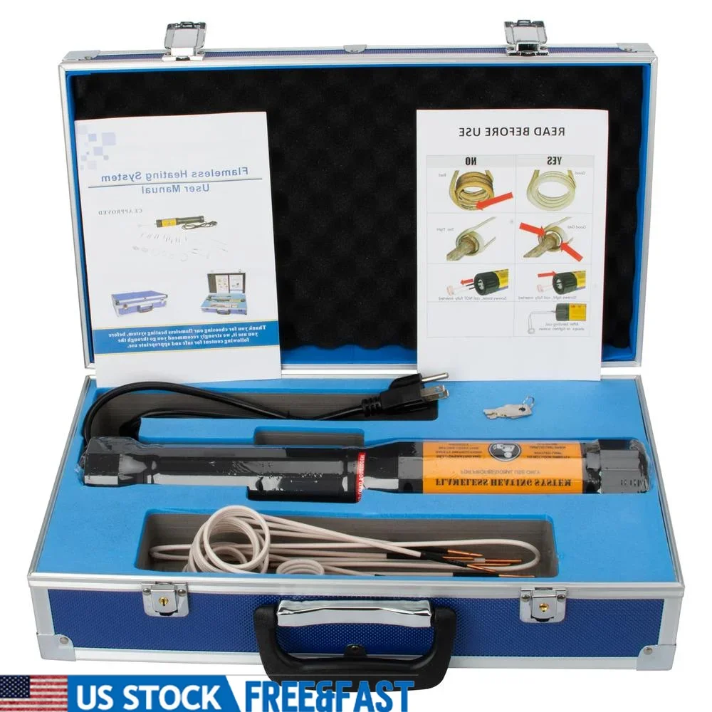 Flameless Magnetic Induction Heater Kit 1100W 110V Heat Coil Set for Rusty Screw Removal and Metal Components
