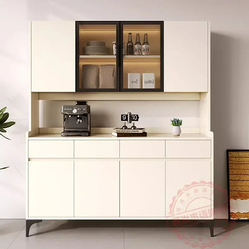 Mueble alto para Bar de pared, estantes completos de hierro para cocina, escaparate nórdico para whisky, accesorios de exhibición, almacenamiento de vitrina