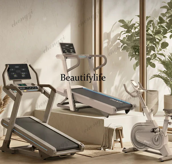 Commercial marathon treadmill electric lift large slope air shock absorption silent multi-function
