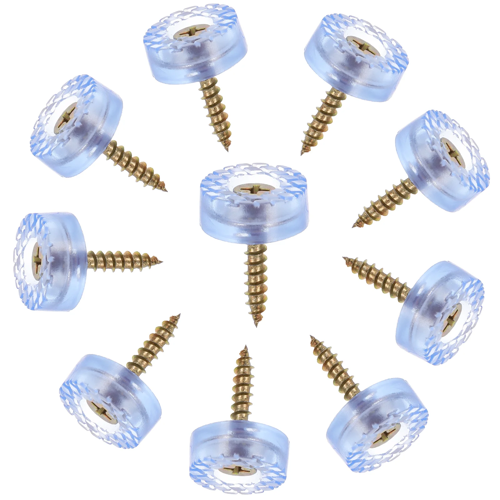 20 Pcs Furniture Foot Nails Pads Rubber Feet for Non-slip Legs Chair Anti-slip Screw-on Metal
