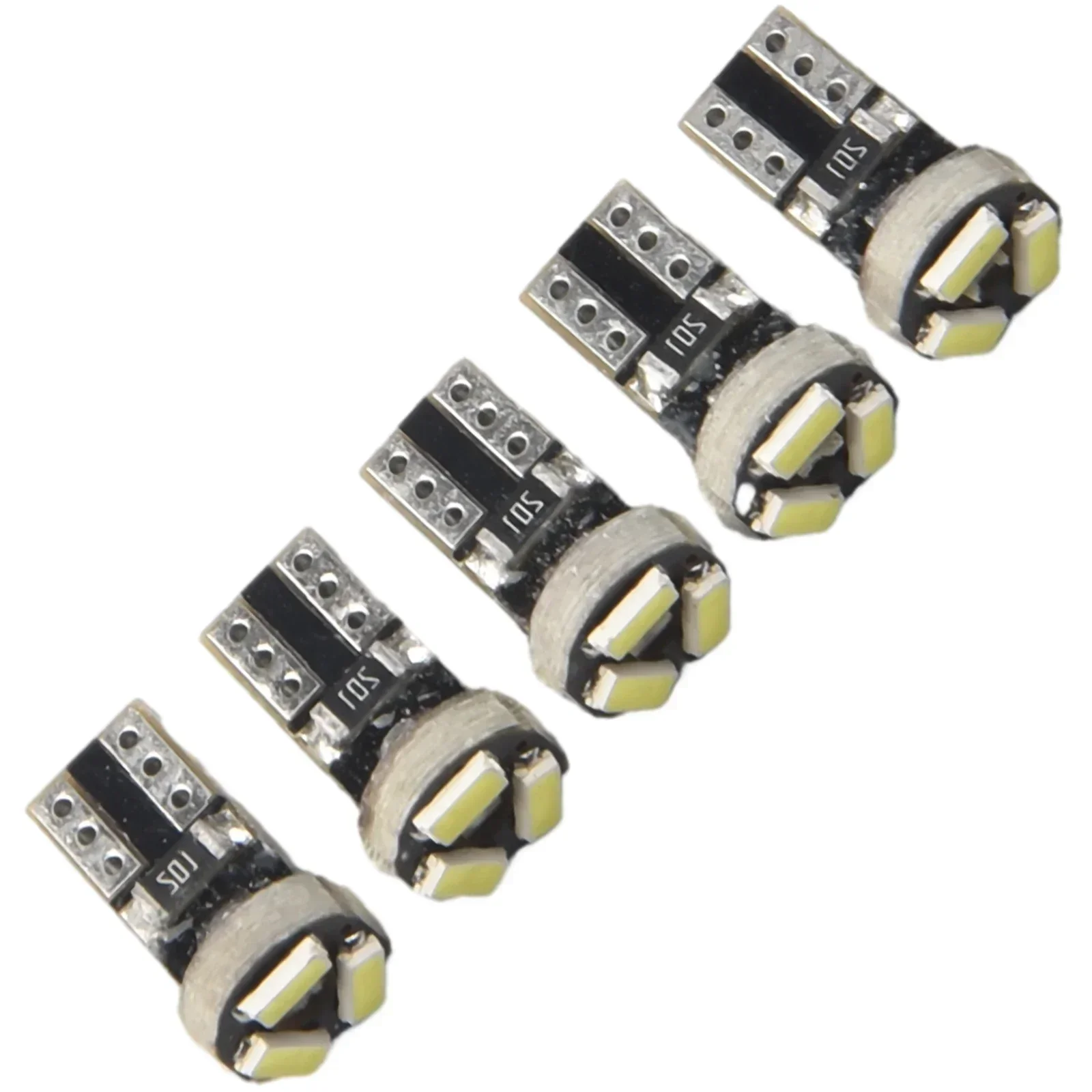 

10pcs T5 White 3 LED Car Light Dashboard Warming Lamp Indicator Wedge Car Interior Lights 74 17 37 70 2721 6000K