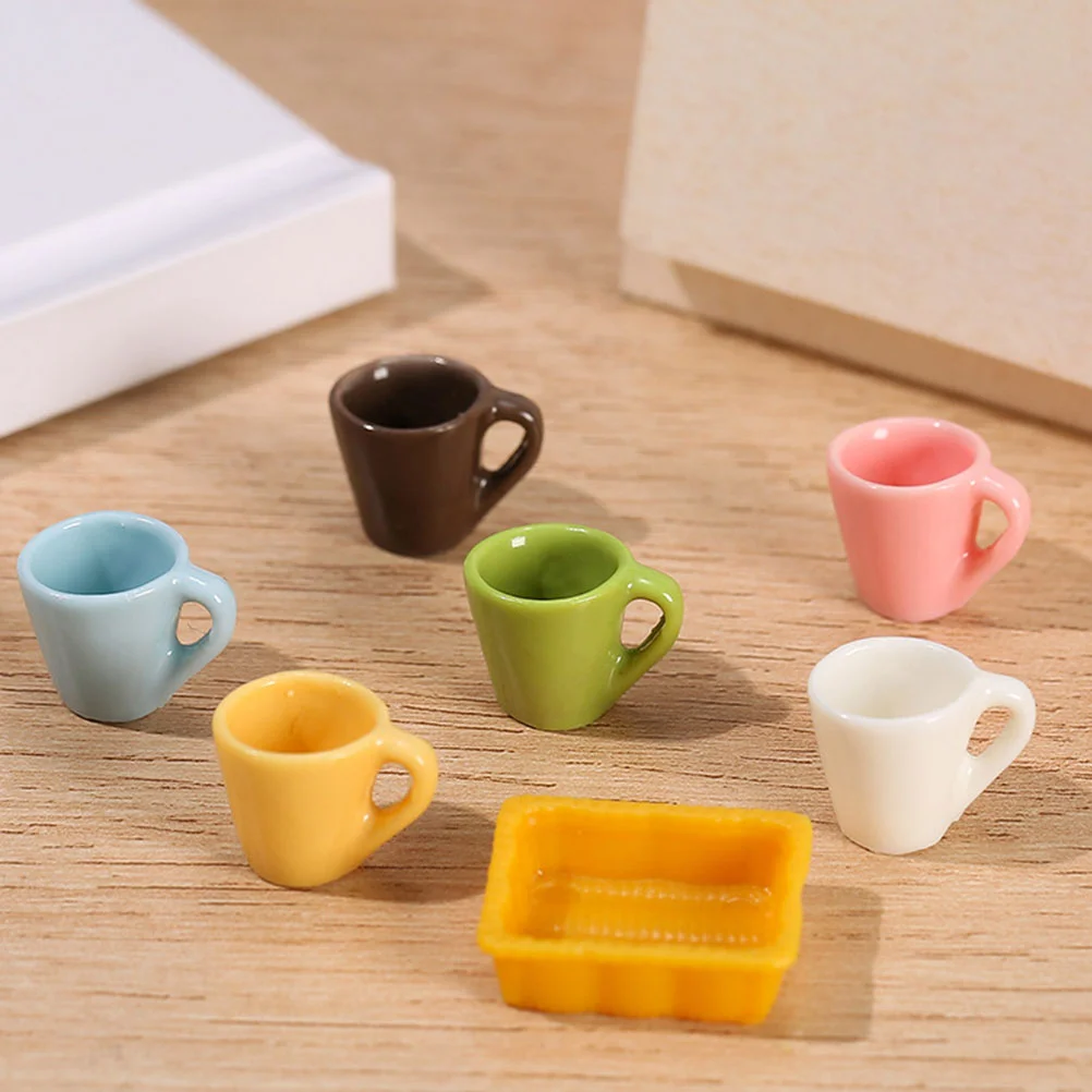 20 pçs copo de simulação mini coisas caneca de água copos jogando casa decoração café em miniatura