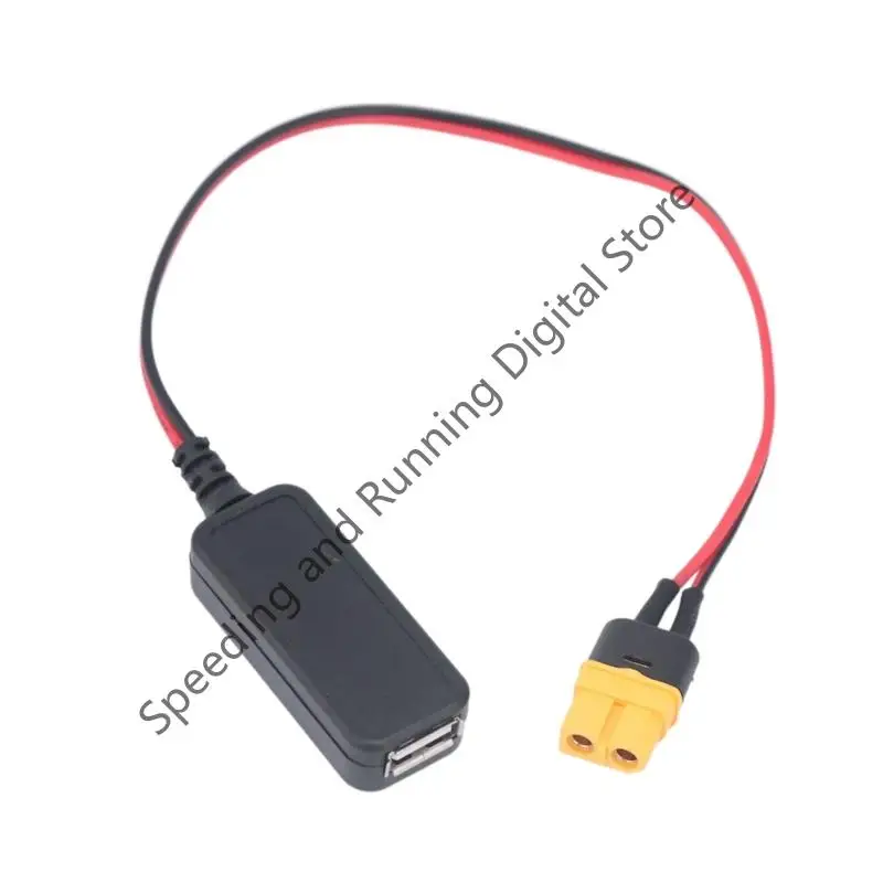 DC-DC Power Module DC6-30V to 5V 2A Fast Charging, XT60 to USB 5V Step Down Charging Cable for Phone and Tablet Power