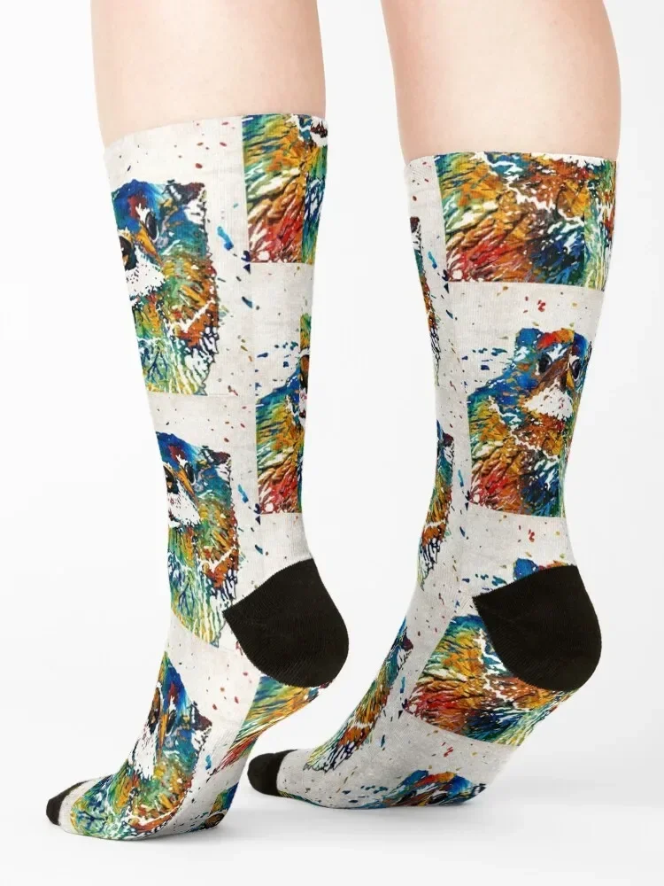 Otter Art - Ottertude - By Sharon Cummings Socks loose new year colored crazy Boy Socks Women's