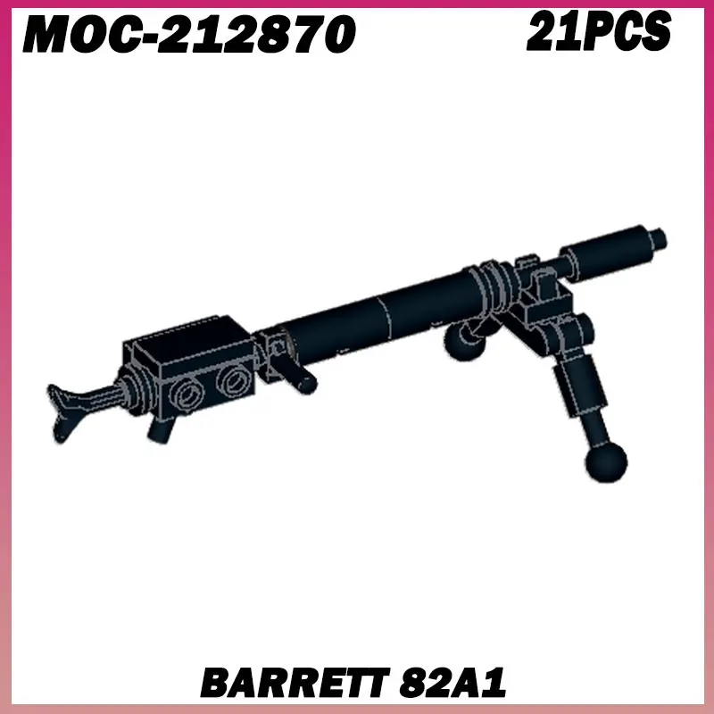 

21PCS MOC-212870 Barrett 82A1 WW II Military Vehicle Series Javelin Building Blocks DIY Model, Bricks, Puzzle Toys for Birthday