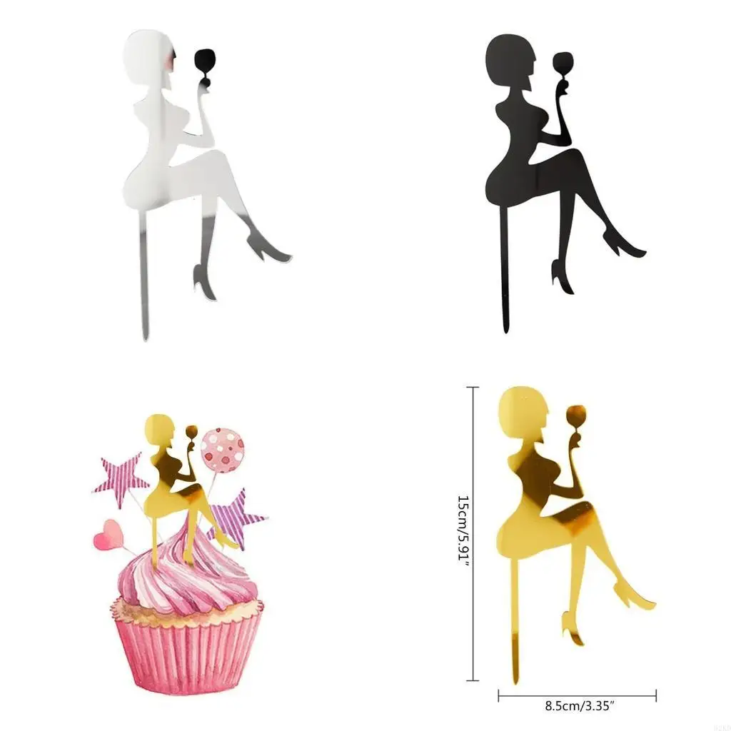 62KD High Lady Girl Acrylic Cake Wedding Cake Decorations Girls Birthday