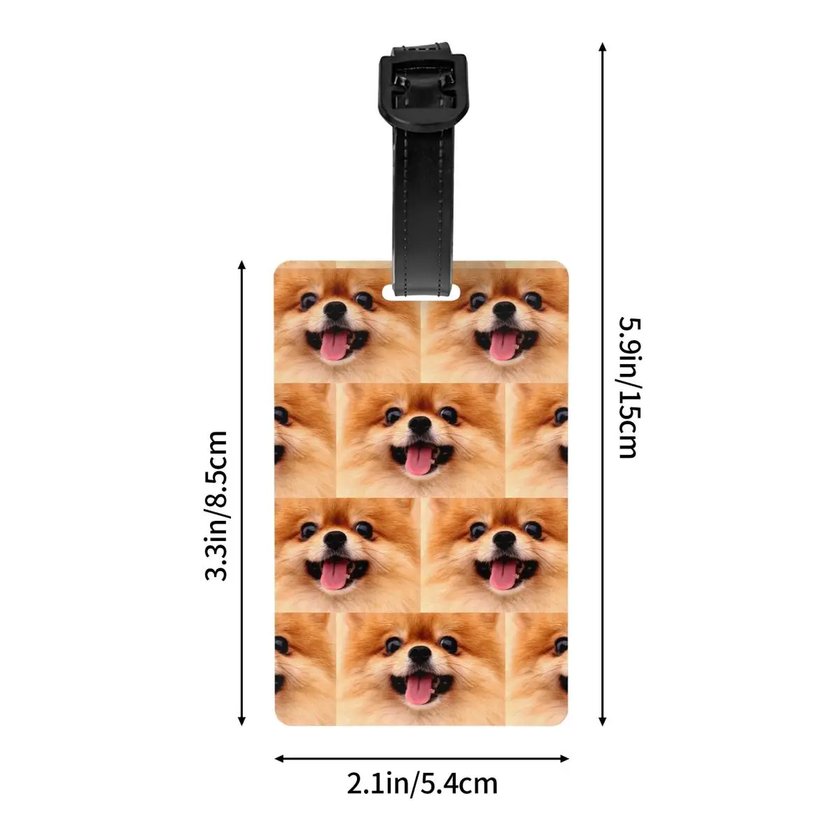 Pomeranian Puppy Luggage Tag Spitz Pom Dog Suitcase Baggage Privacy Cover ID Label