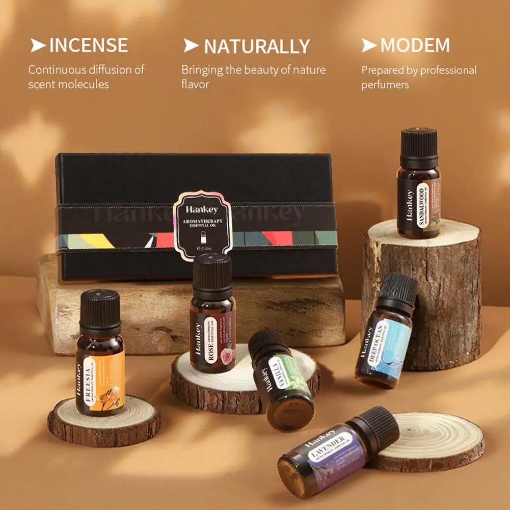 Aromatherapy Essential Oil Set For Diffuser Humidifier Candles Making 10ml Lavender Vanilla Peppermint Rosemary Aroma Oil