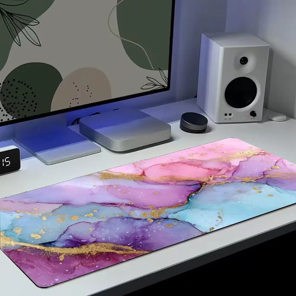 Iridescent Purple Gradient XL extended Gaming Desk Mat Laptop home office mouse blanket mouse pad