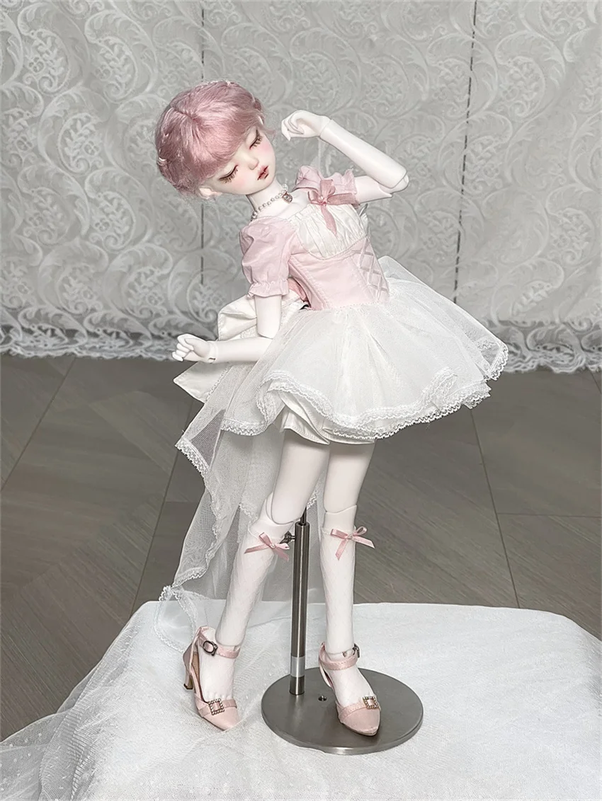 In Stock BJD/SD Shoes 1/3 1/4 High Heels Girls Silk Pointy One-button High Heels Multi-colored BJD Doll Accessories