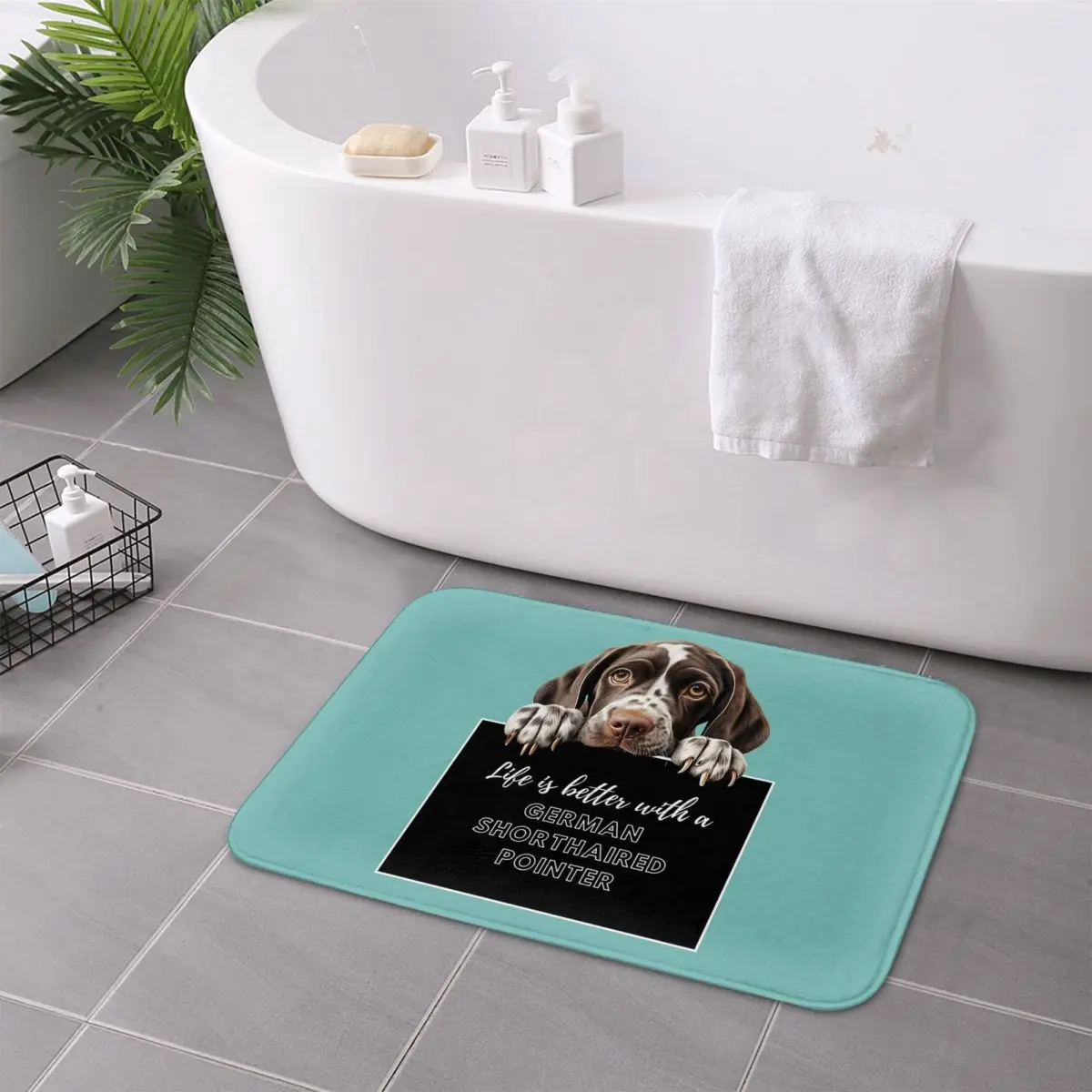 Life Is Better With A German Shorthaired Pointer Dog Anti-slip Doormat Floor Mat Carpet Rug for Kitchen Entrance Footpad Mats view 4